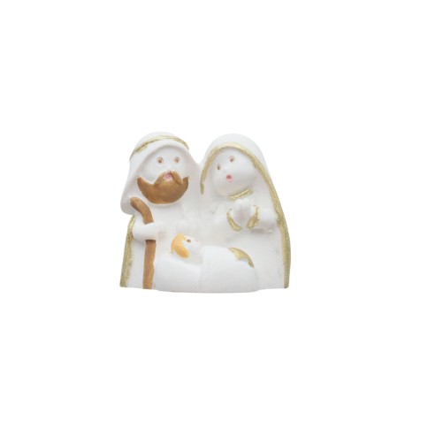 Sainte Famille en résine H. 3.5 cm.