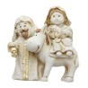 Sainte Famille avec cheval en résine H. 9 cm en boite.