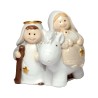 Nativité en résine avec ane style porcelaine peinte a la main H. 4 cm