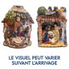 Crèche en résine de couleur peinte à la main H. 6 cm