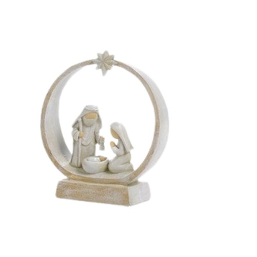 Nativite en resine H. 11.8 cm