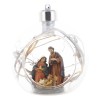 Sainte Famille dans boule lumineuse Ø 10 cm