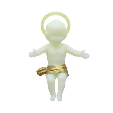 Enfant Jésus bras ouverts, fluorescent pour crèche, plusieurs tailles.
