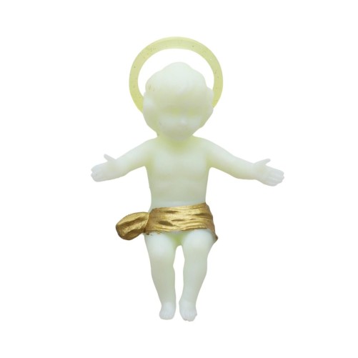 Enfant Jésus bras ouverts, fluorescent pour crèche, plusieurs tailles.