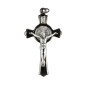 Croix de Saint Benoît couleur hématite – Hauteur 7,8 cm, livrée en boîte