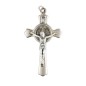 Croix de Saint Benoît couleur argentée – Hauteur 7,8 cm, livrée en boîte