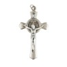 Croix de Saint Benoît couleur argentée – Hauteur 7,8 cm, livrée en boîte