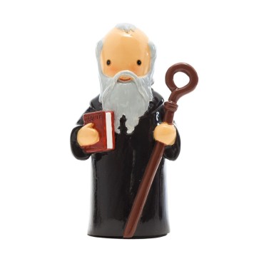 Statue de saint Benoît 5 x 3,5 x H. 8 cm