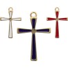 Croix en métal doré, émaillée plusieurs couleurs – Hauteur 7 cm