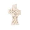 Croix de communion en résine imitation pierre H.9.5 X 5.5 cm Croix et Mitre