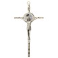 Crucifix avec Christ métal couleur doré et rayons - H. 16 cm.