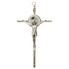 Crucifix avec Christ métal couleur doré et rayons - H. 16 cm.