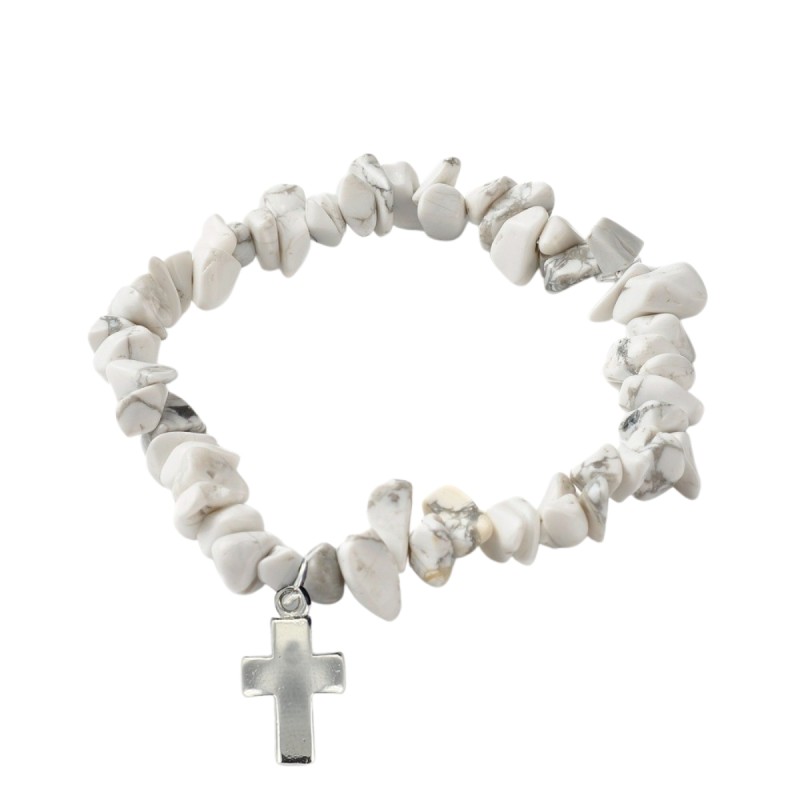 Bracelet sur elastique pour enfant, eclats de pierre 7mm. Differentes pierres.