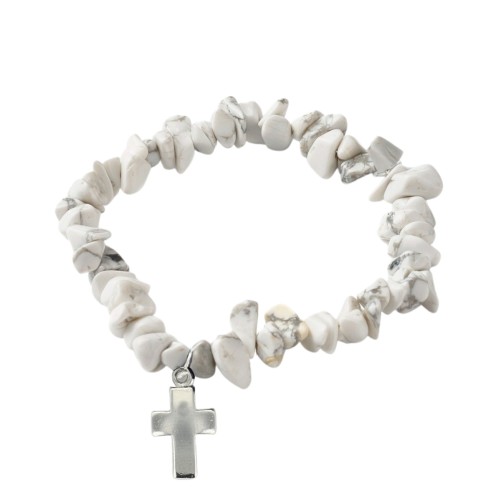 Bracelet sur elastique pour enfant, eclats de pierre 7mm. Differentes pierres.
