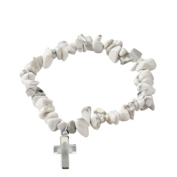 Bracelet sur elastique pour enfant, eclats de pierre 7mm. Differentes pierres.