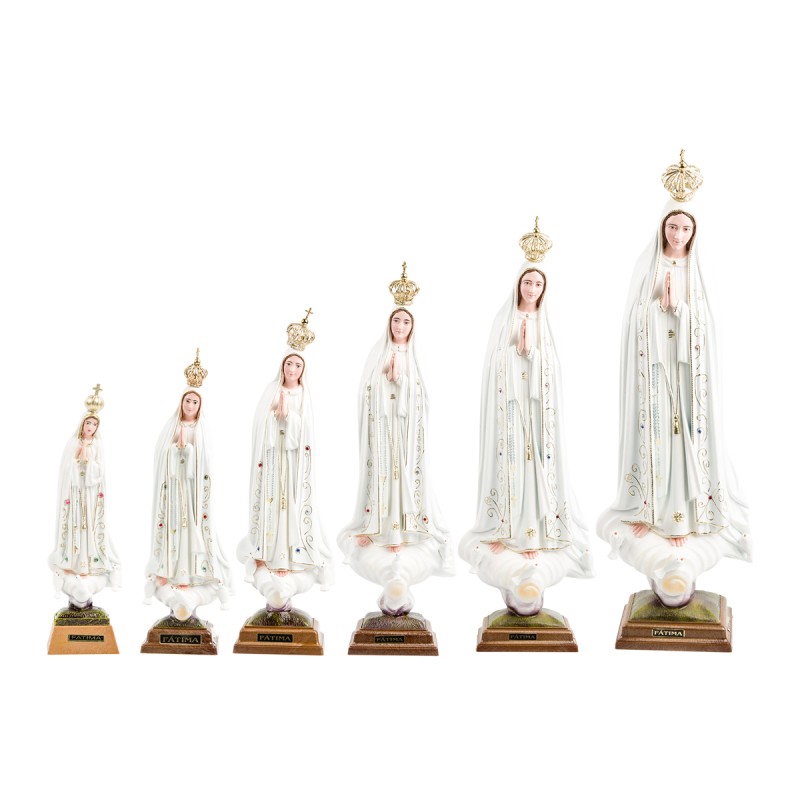 Statue de Notre dame de Fatima en résine peinte, Plusieurs taille