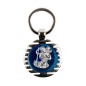 Porte-clés de Saint Christophe en métal, émaillé bleu – Ø 4 cm