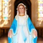 Statue en résine ou Fibre de verre, intérieur et extérieur de la Vierge Miraculeuse en couleur, Plusieurs Tailles.