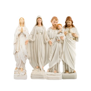 Statue en gomme et resine incassable interieur/exterieur en couleur beige Hauteur 30 cm. Plusieurs Saints.