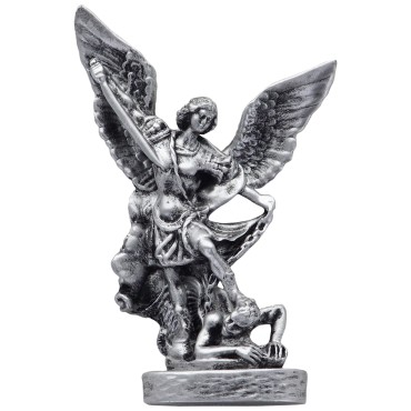 Statue en résine de Saint Michel, Hauteur 10 cm (jusqu´au haut de l´aile). Existe en différentes couleurs