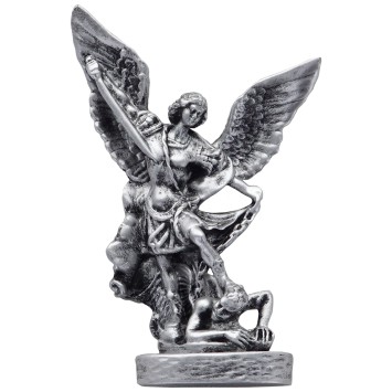 Statue en résine de Saint Michel, Hauteur 10 cm (jusqu´au haut de l´aile). Existe en différentes couleurs