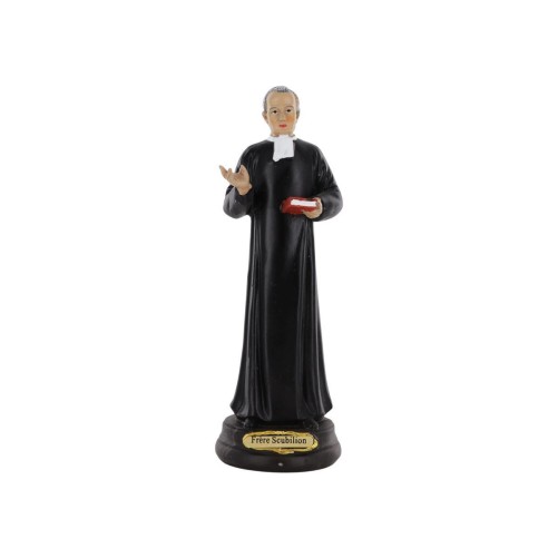 Statue resine peinte a la main du Frere Scubilion H. 17 cm