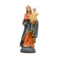 Statue peinte a la main en resine Vierge a l enfant manteau bleu filet or H. 12 cm.