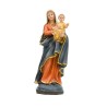 Statue peinte a la main en resine Vierge a l enfant manteau bleu filet or H. 12 cm.