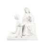 Statue resine peinte a la main de Sainte Catherine avec l apparition de la vierge H. 12 cm.