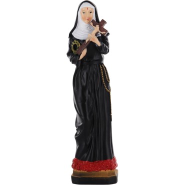 Statue en resine peinte a la main de sainte Rita. H. 30 cm