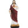 Statue en résine peinte à la main du Sacré Coeur Jésus. H. 30 cm