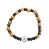 Bracelet dizainier sur elastique grains en hematite et en bois d olivier Ø 7 mm, a personnaliser avec resine.