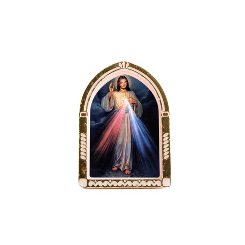Chevalet en plastique couleurs assorties a poser H.6.5 cm avec image, plusieurs saints.