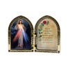 Diptyque en plastique couleurs assorties a poser H.6.5x10 cm avec image, plusieurs saints.