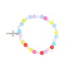 Bracelet sur elastique pour enfant, grains multicolore en plastique Ø 6 mm.