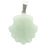Pendentif coquille Saint Jacques de compostelle en pierre naturelle ou synthetique Ø  2 cm. LOT DE 10 ASSORTIS
