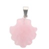 Pendentif coquille Saint Jacques de compostelle en pierre naturelle ou synthetique Ø  2 cm. LOT DE 10 ASSORTIS