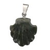 Pendentif coquille Saint Jacques de compostelle en pierre naturelle ou synthetique Ø  2 cm. LOT DE 10 ASSORTIS
