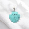 Pendentif coquille Saint Jacques de compostelle en pierre naturelle ou synthetique Ø  2 cm. LOT DE 10 ASSORTIS
