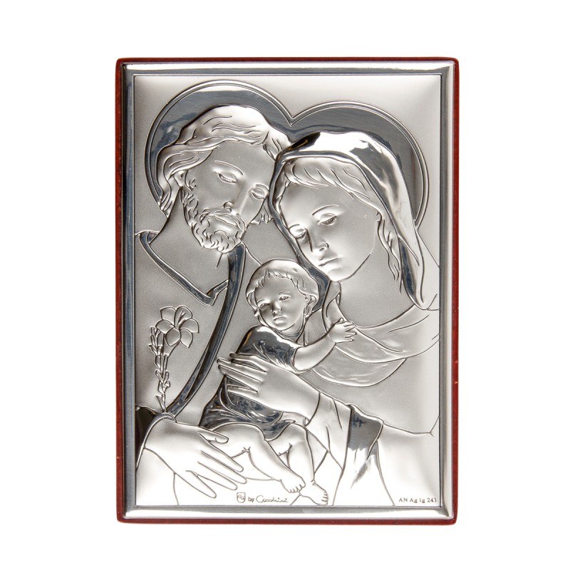 Support a suspendre ou a poser H. 11 x 8 cm sujet plaque laminee argentee, plusieurs modeles.