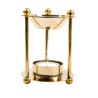 Brûle-encens en laiton avec bougie, H 10,5 cm, Ø 8,4 cm. Livré en boîte individuelle.