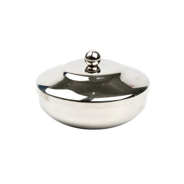 Navette pour encens avec couvercle hauteur 3 cm, Ø 8 cm.