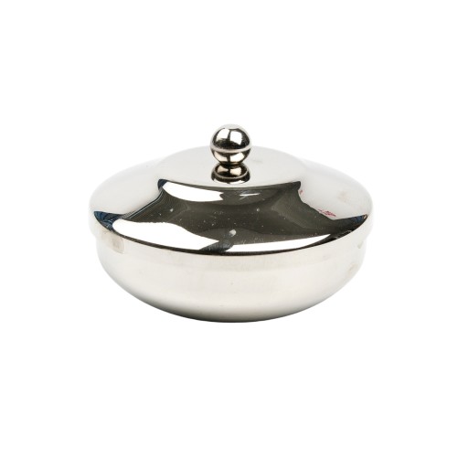 Navette pour encens avec couvercle hauteur 3 cm, Ø 8 cm.