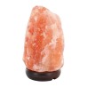 Lampe de sel de l'Himalaya sur socle en bois avec cordon et ampoule livrée en boite individuelle 1,5 - 2 kg.