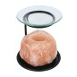 Brule parfum en sel de l´Himalaya H. 15 cm L. 10 cm, vendu sans bougie.