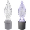 Lumignon blanc a piles avec éclairage LED, représentant la V Miraculeuse en cristal, H. 21 cm (2 piles LR14 incluses).