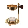 Brûle-encens en laiton ciselé réglable, H 11 cm, Ø 8 cm. Livré en boîte individuelle.