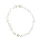 Bracelet dizainier sur élastique grains en nacre forme cœur Ø 8 mm avec croix.