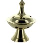Brûle-encens en laiton, H 9,5 cm, Ø 7 cm. Livré en boîte individuelle.