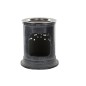 Brûle-encens photophore en stéatite ajourée Arbre de Vie, avec grille et bougie, H 10 cm, Ø 9 cm. Livré en boîte.